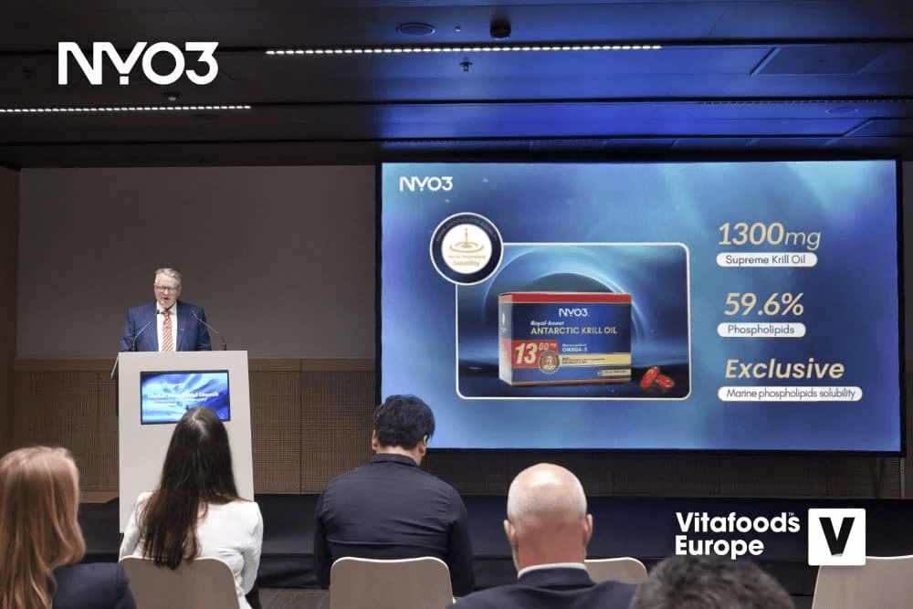 磷虾油全球线上第一品牌 NYO3 亮相 2024 Vitafoods Europe 至尊磷虾油黑科技全球首发